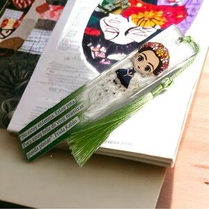Frida Kahlo Quote Bookmark Handmade Epoxy Resin Green